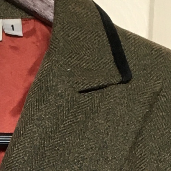 Koji Yohji Cropped Tweed Jacket with Velvet trim on Collar and pockets size 1 - Picture 5 of 5